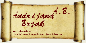 Andrijana Brzak vizit kartica